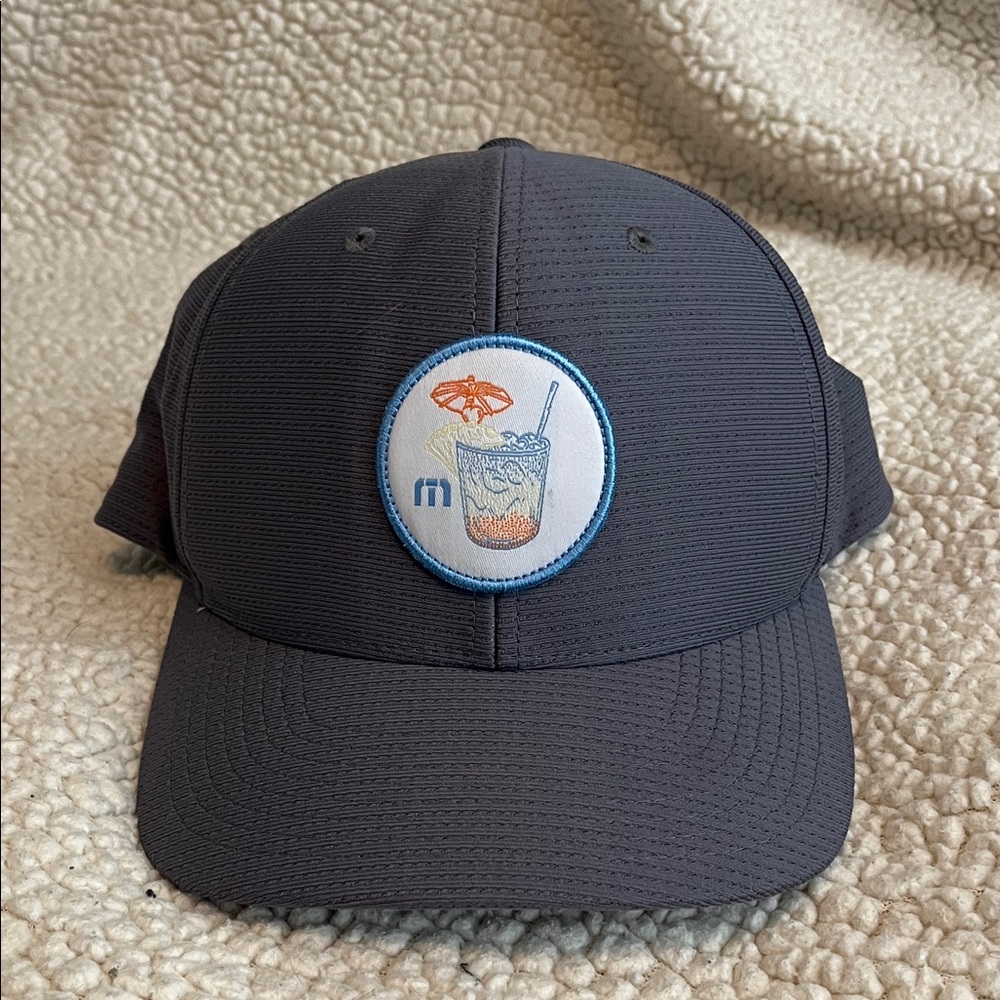 Travis Mathew Charcoal Hat with Drink Patch